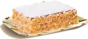 BOLO MASSA FOLHADA DE CREME E DOCE DE LEITE